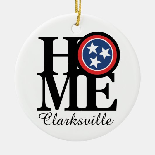 ZUHAUSE Clarksville TN Keramik Ornament (Vorne)