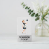 Zuhause Cleaners | Maid | Duster Visitenkarte (Stehend Vorderseite)