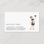 Zuhause Cleaners | Maid | Duster Visitenkarte (Rückseite)