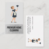 Zuhause Cleaners | Maid | Duster Visitenkarte (Vorne/Hinten)