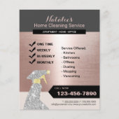 Zuhause Cleaning Housekeeping Service Rose Gold Flyer (Vorne)