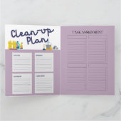 Zuhause Cleanup Organizer Karte (Innenseite)