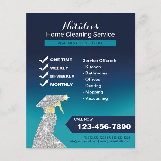 Zuhause Clearing House Behaltend Service Ocean Blu Flyer (Vorne)