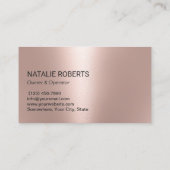 Zuhause Clearing Service Moderne Rose Gold Glitzer Visitenkarte (Rückseite)