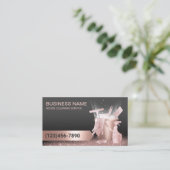 Zuhause Clearing Service Moderne Rose Gold Glitzer Visitenkarte (Stehend Vorderseite)