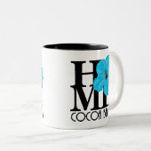 ZUHAUSE Cocoa Beach Blue Hibiskus 11oz Zweifarbige Tasse (VorderseiteRechts)