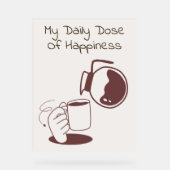 Zuhause Coffee Station Acrylschild (Vorderseite)