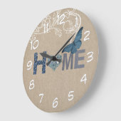 Zuhause Collage Große Wanduhr (Winkel)