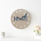 Zuhause Collage Große Wanduhr (Zuhause)