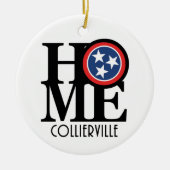 ZUHAUSE Collierville Tennessee Keramik Ornament (Vorne)