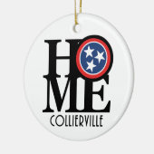 ZUHAUSE Collierville Tennessee Keramik Ornament (Links)