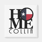 ZUHAUSE Collin Texas Magnet (Vorne)