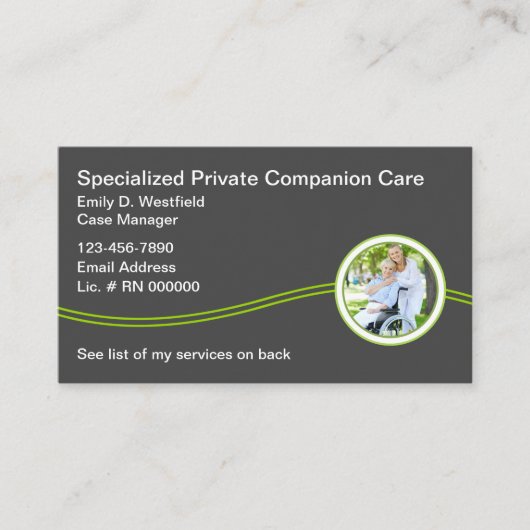 Zuhause Companion Services Business Cards Visitenkarte (Vorderseite)