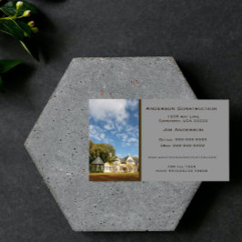 Zuhause Construction Business Card - Grau Visitenkarte