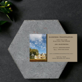 Zuhause Construction Business Card - Taupe Visitenkarte