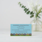 Zuhause Construction Business Card Visitenkarte (Stehend Vorderseite)