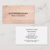 Zuhause Construction Carpenter Wood-Visitenkarte Visitenkarte (Vorne/Hinten)