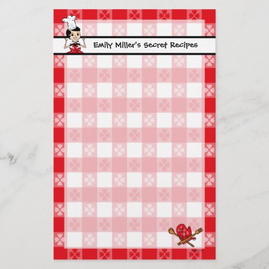Zuhause Cookin Gewohnheits-Briefpapier Briefpapier (Vorderseite)