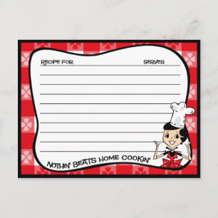 Zuhause Cookin' Rezept Cards Postkarte