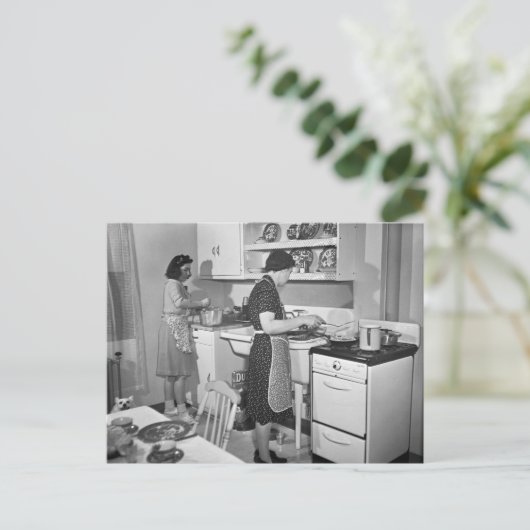 Zuhause Cooking: 1942 Postkarte (Stehend Vorderseite)