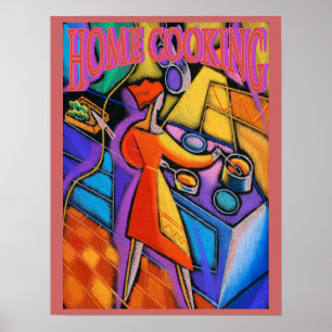 Zuhause Cooking Abstrakt Poster