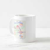 Zuhause Cooking Fun Retro Food Mealtime Cartoon Kaffeetasse (Vorderseite Links)