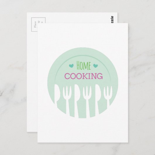 Zuhause Cooking Postkarte (Vorne/Hinten)