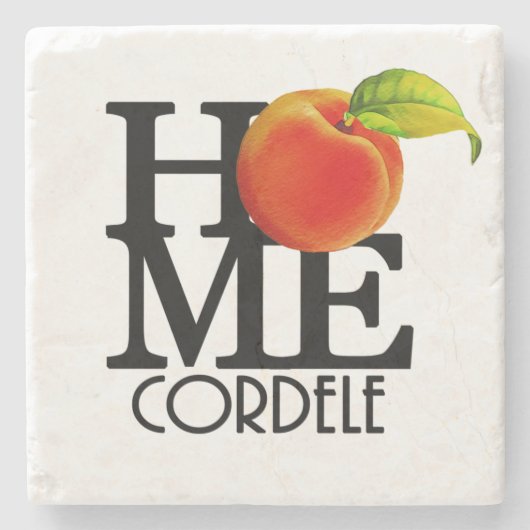 ZUHAUSE Cordele Georgia Steinuntersetzer (Vorderseite)