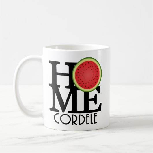 ZUHAUSE Cordele Georgia Watermelon Serie 11oz Kaffeetasse (Links)