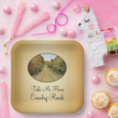 Zuhause Country Roads - Paper Plate Pappteller (Party)