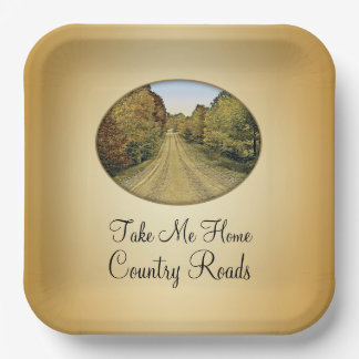 Zuhause Country Roads - Paper Plate Pappteller