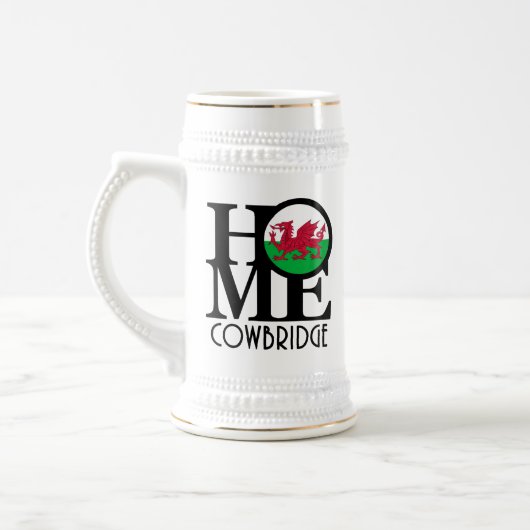 ZUHAUSE Cowbridge Wales Bierglas (Links)