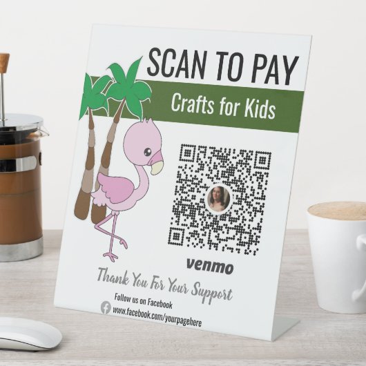 Zuhause Craft Business Ideas | Scan to Pay Venmo Sockelschild (In Situ)