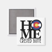 ZUHAUSE Crested Butte Colorado Magnet (Vorderseite/Rückseite)
