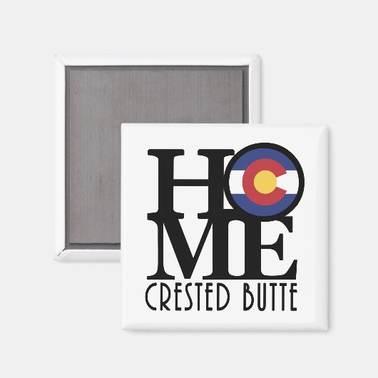 ZUHAUSE Crested Butte Colorado Magnet (Vorderseite/Rückseite)