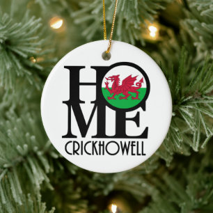 ZUHAUSE Crickhowell Wales Keramik Ornament
