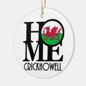 ZUHAUSE Crickhowell Wales Keramik Ornament (Links)
