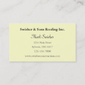 Zuhause Dachdecker oder Dachdecker Visitenkarte (Rückseite)