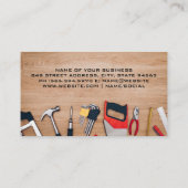 Zuhause-Dachlogo | Handwerkzeuge Visitenkarte (Rückseite)