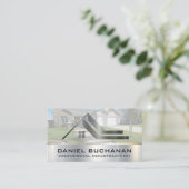 Zuhause-Dachlogo | Real Anwesen Visitenkarte (Stehend Vorderseite)