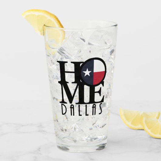 ZUHAUSE Dallas Texas Glas (Vorderseite Ice)