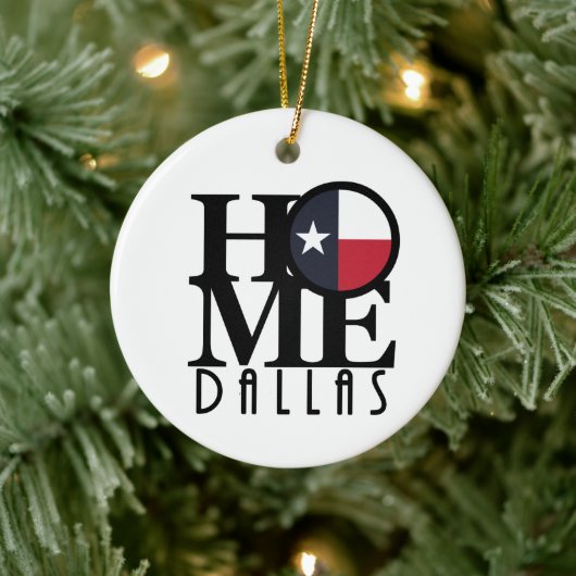 ZUHAUSE Dallas Texas Keramik Ornament (Baum)