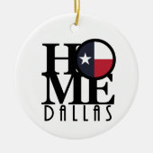 ZUHAUSE Dallas Texas Keramik Ornament (Vorne)