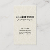 Zuhause | Damaskus Visitenkarte (Rückseite)