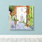 Zuhause Dänisches Stadtbild Acrylic Malerei Leinwanddruck (Insitu (Holzboden))