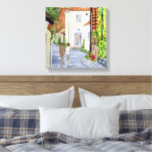 Zuhause Dänisches Stadtbild Acrylic Malerei Leinwanddruck (Insitu (Schlafzimmer))