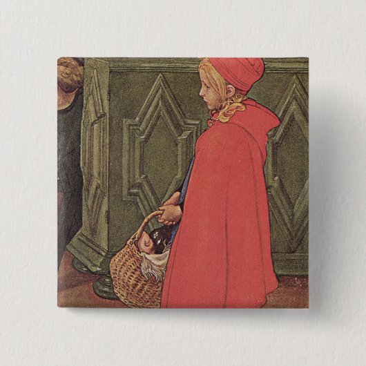 Zuhause das Einkaufen holen Button (Vorderseite)