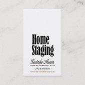 Zuhause, das Innenarchitekt-Entwurfs-Berater Visitenkarte (Rückseite)