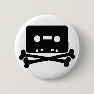 Zuhause, das Schädel-Logo-Knopf aufnimmt Button