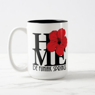 ZUHAUSE De Funiak Springs 15oz Roter Hibiskus Zweifarbige Tasse
